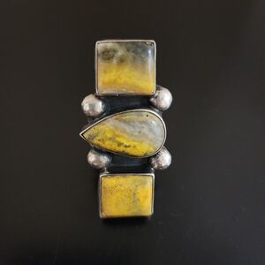 Sterling Silver Bumblebee Jasper Ring